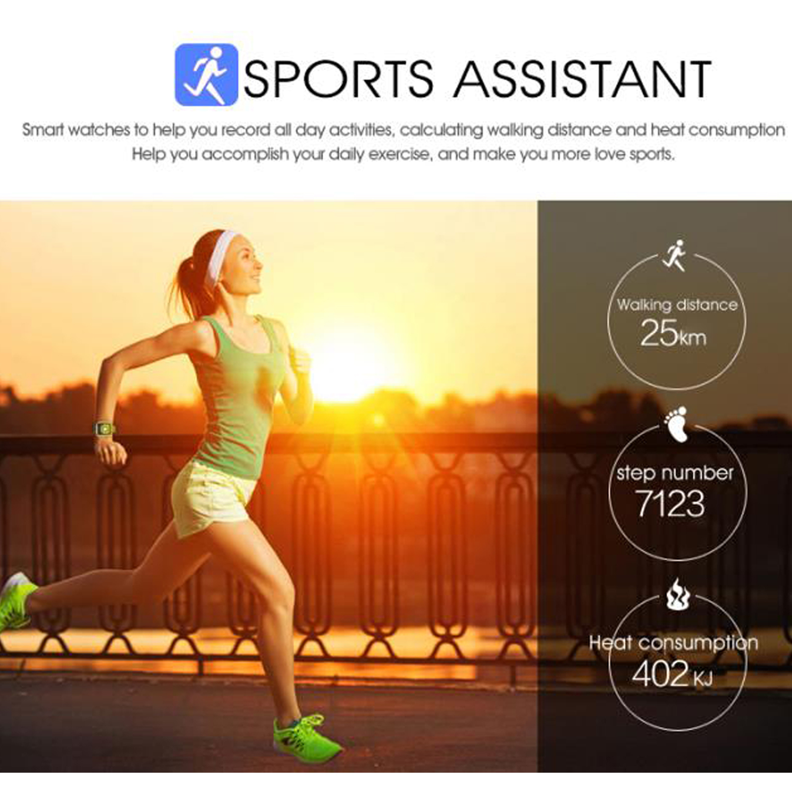 Bluetooth Smart Watch Phone Calories Step Count Sleep Monitor Sport Wrist Watch