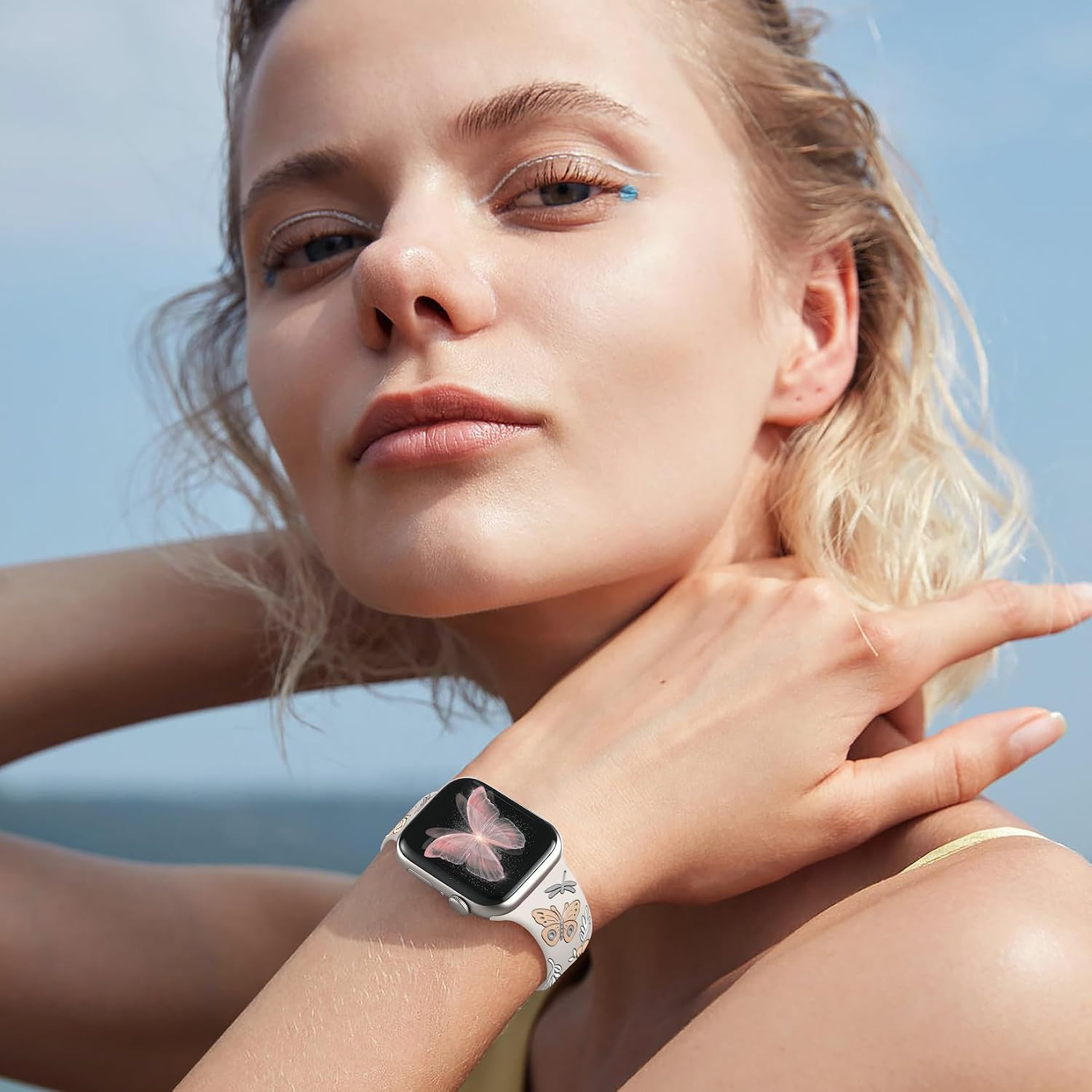 Floral Band Compatible with Apple Watch Band for Women 40Mm 38Mm 41Mm 42Mm 44Mm