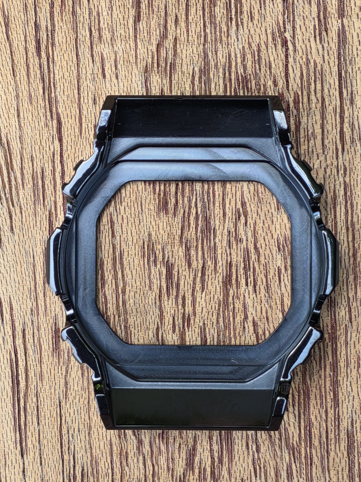 Casio G-SHOCK DW5600E Stainless Steel Case Cover, Bezel With Screws Glossy Black