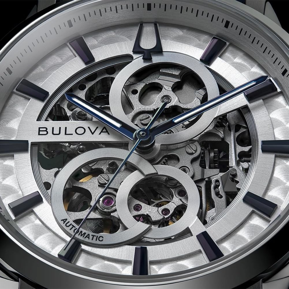 BULOVA Sutton 96A330 Silver Stainless Steel Mechanical, Men’s Watch New in Box