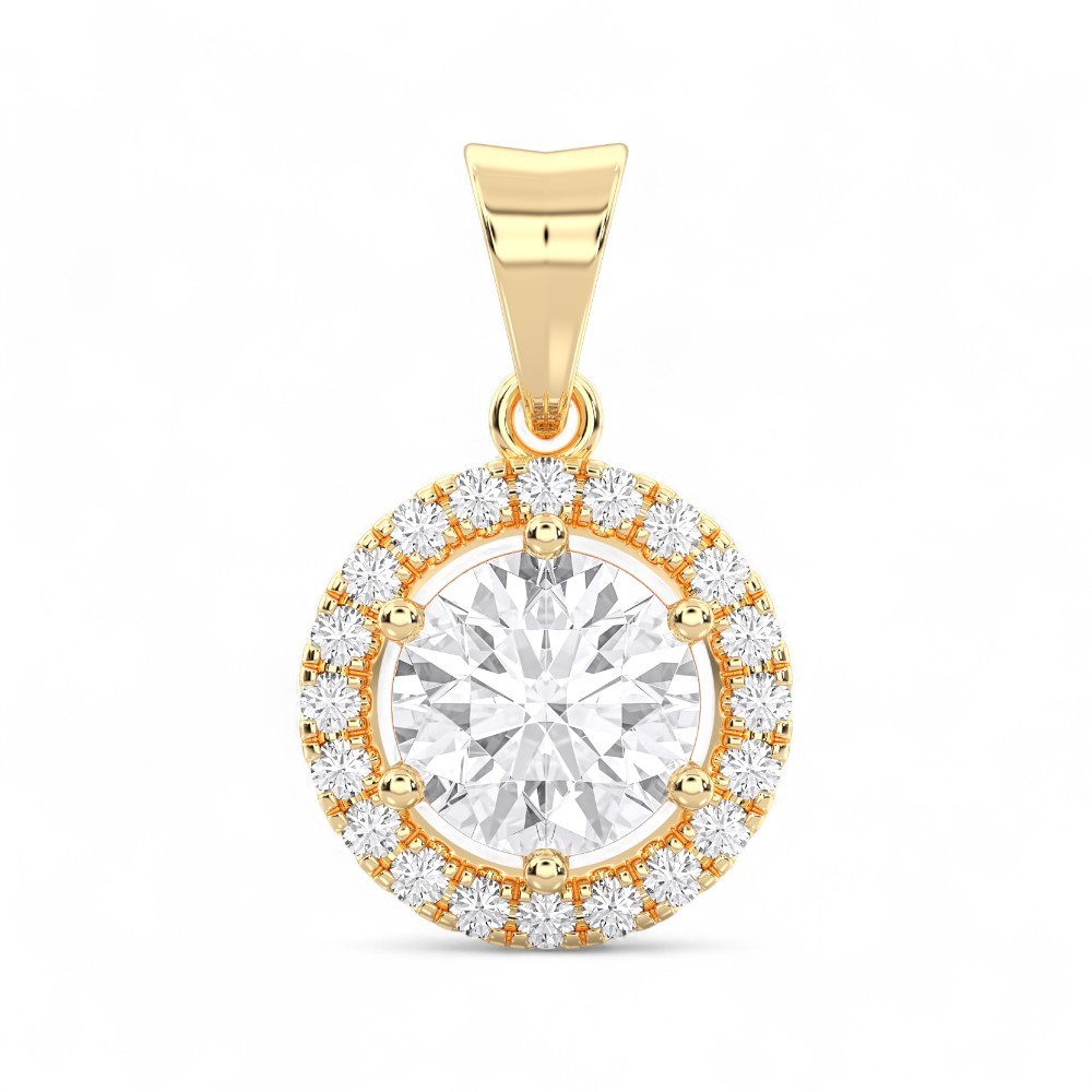 4.80 Ct F VS Round Lab Grown Diamond Pendant 14k White Gold IGI Certified