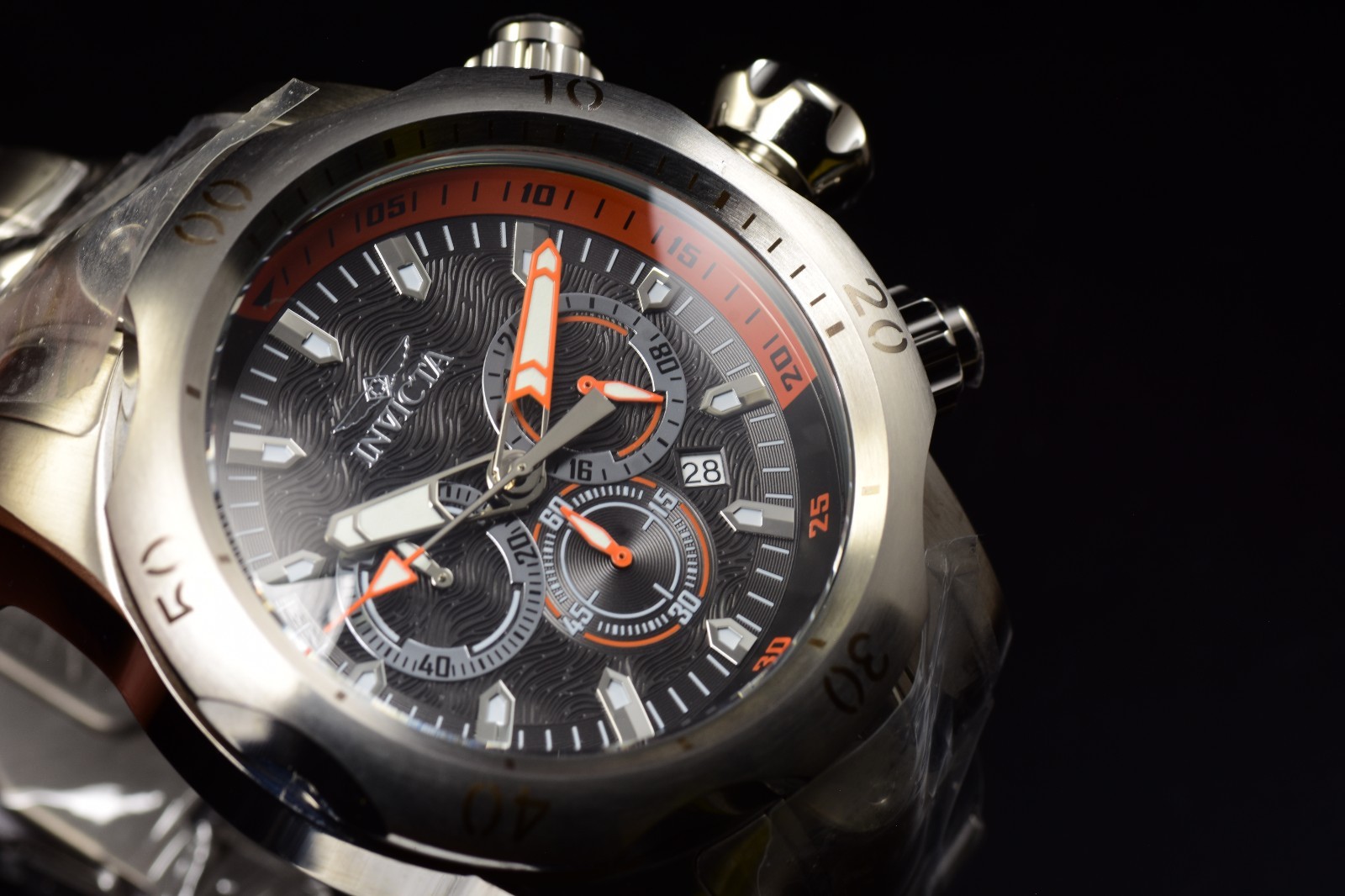 Invicta S1 Rally Khaki & Gunmetal Dial Swiss Steel Mesh Strap Mens Chrono Watch