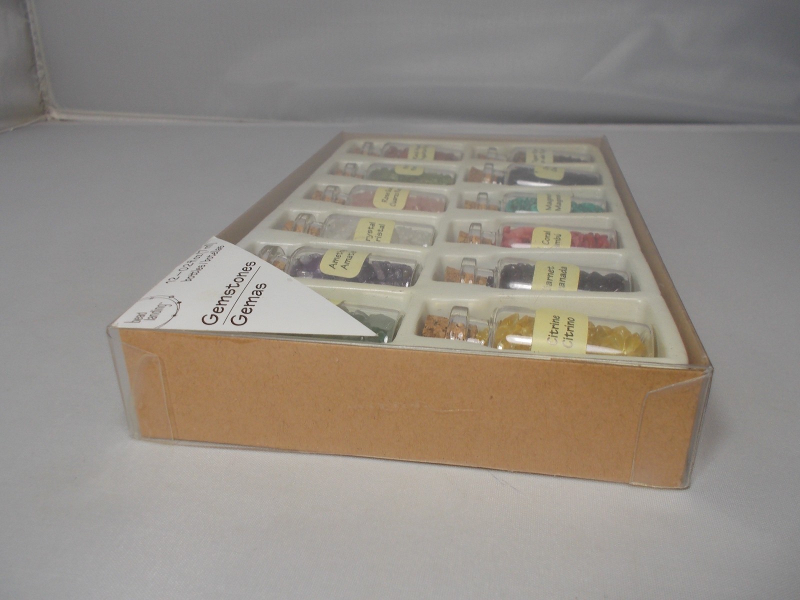 12 0.2 oz (7ml) Gemstone Bottles Bead-Landing New Old Stock Crafts Free S&H