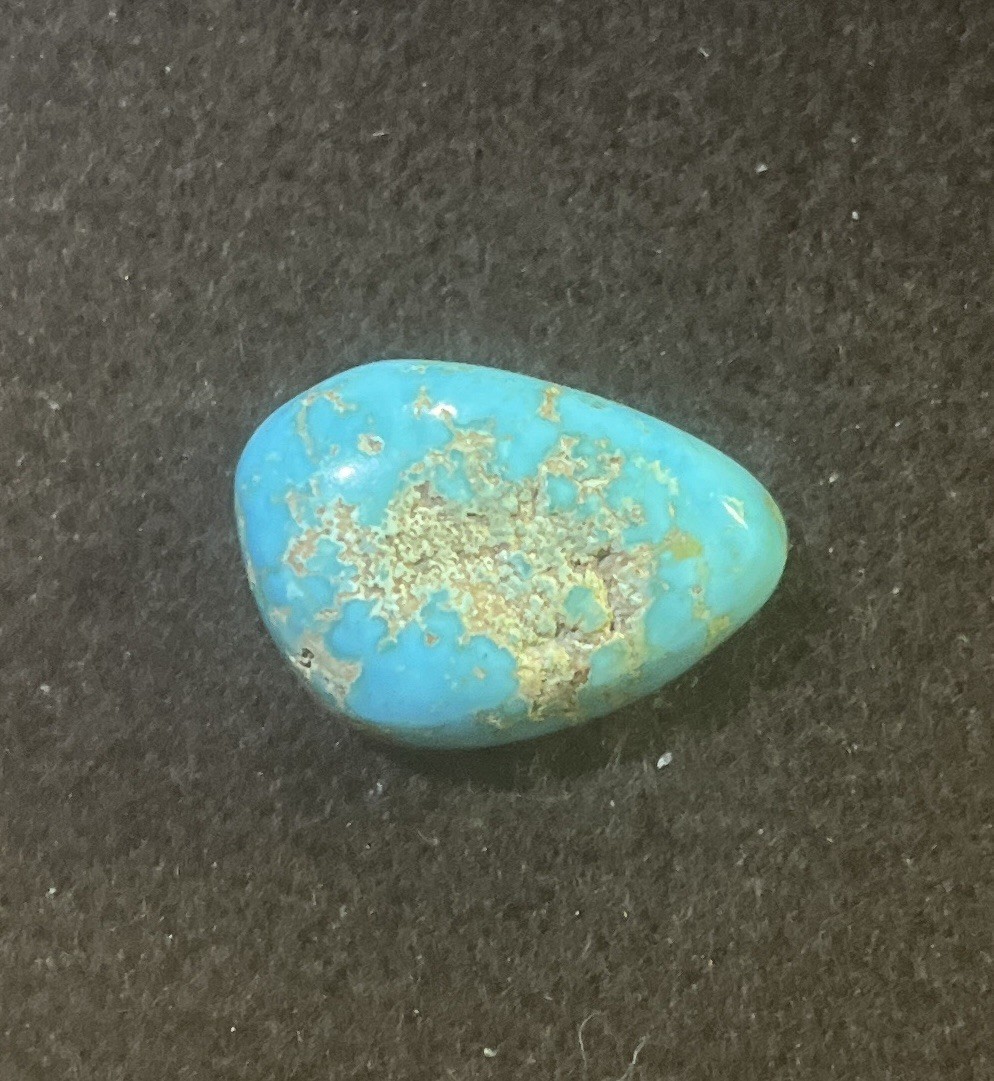 One 22.5x16x7.6mm Freeform Turquoise Nugget Cabochon 21.8carats Backed