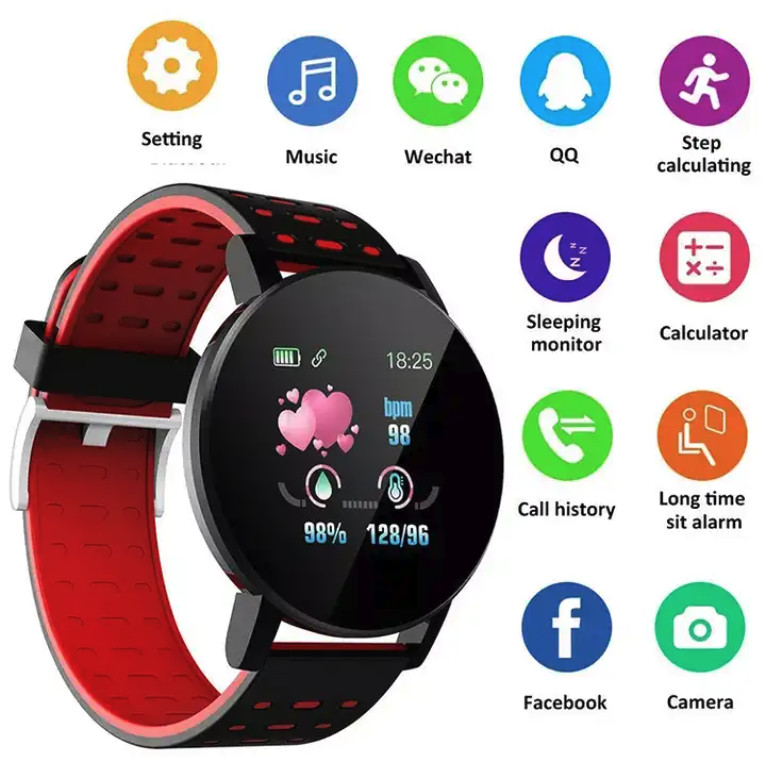 OEM SMART WATCHES D119 PLUS BRACELET WASH HEART RATE & BLOOD PRESSURE MONITOR