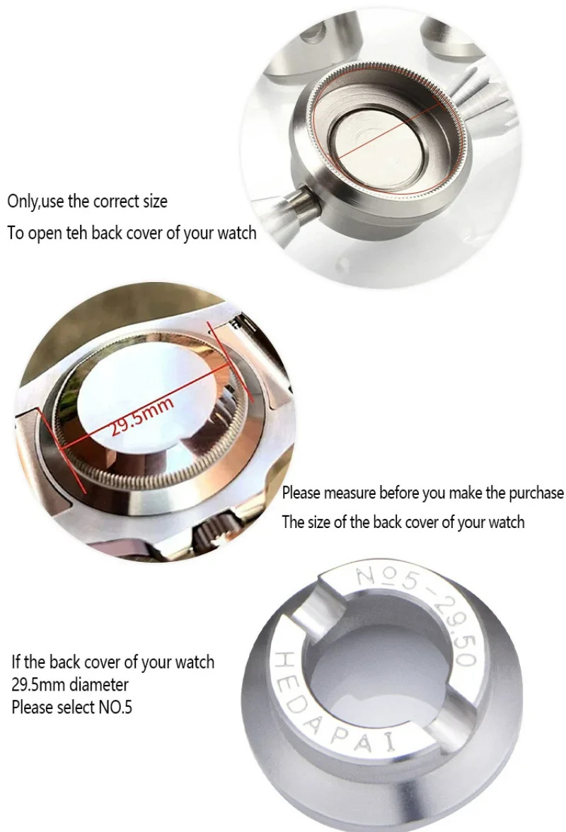 Watch Case Back Opener Wrench Tool Waterproof Screw Back Repair Kit Set