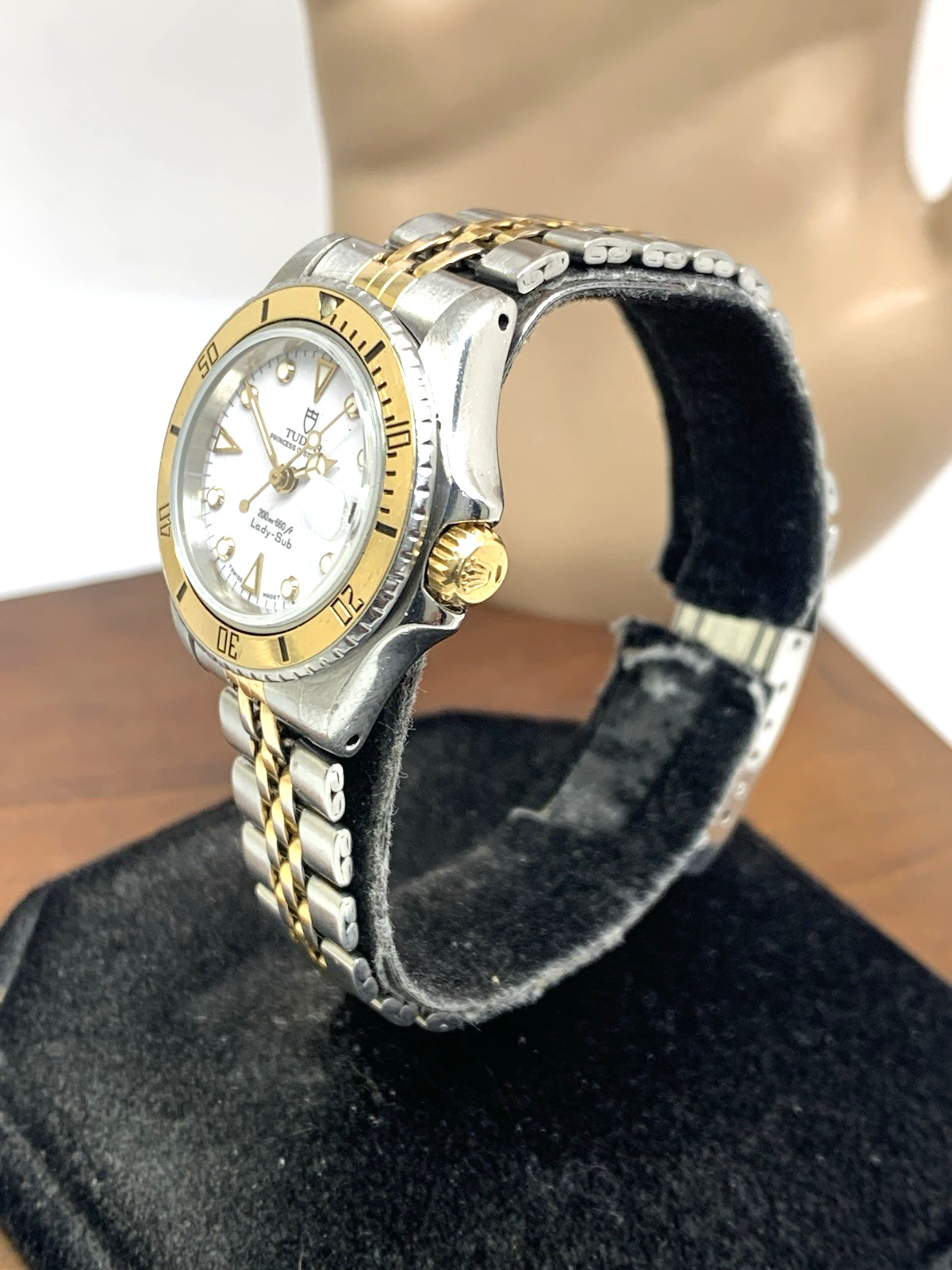 Tudor Women’s Watch Vintage Swiss Automatic White Dial Two Tone Gold Steel 27mm