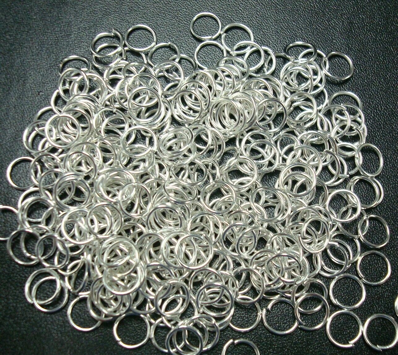 6mm SILVER plated medium gauge open round wire jump rings 300pcs FPJ025C
