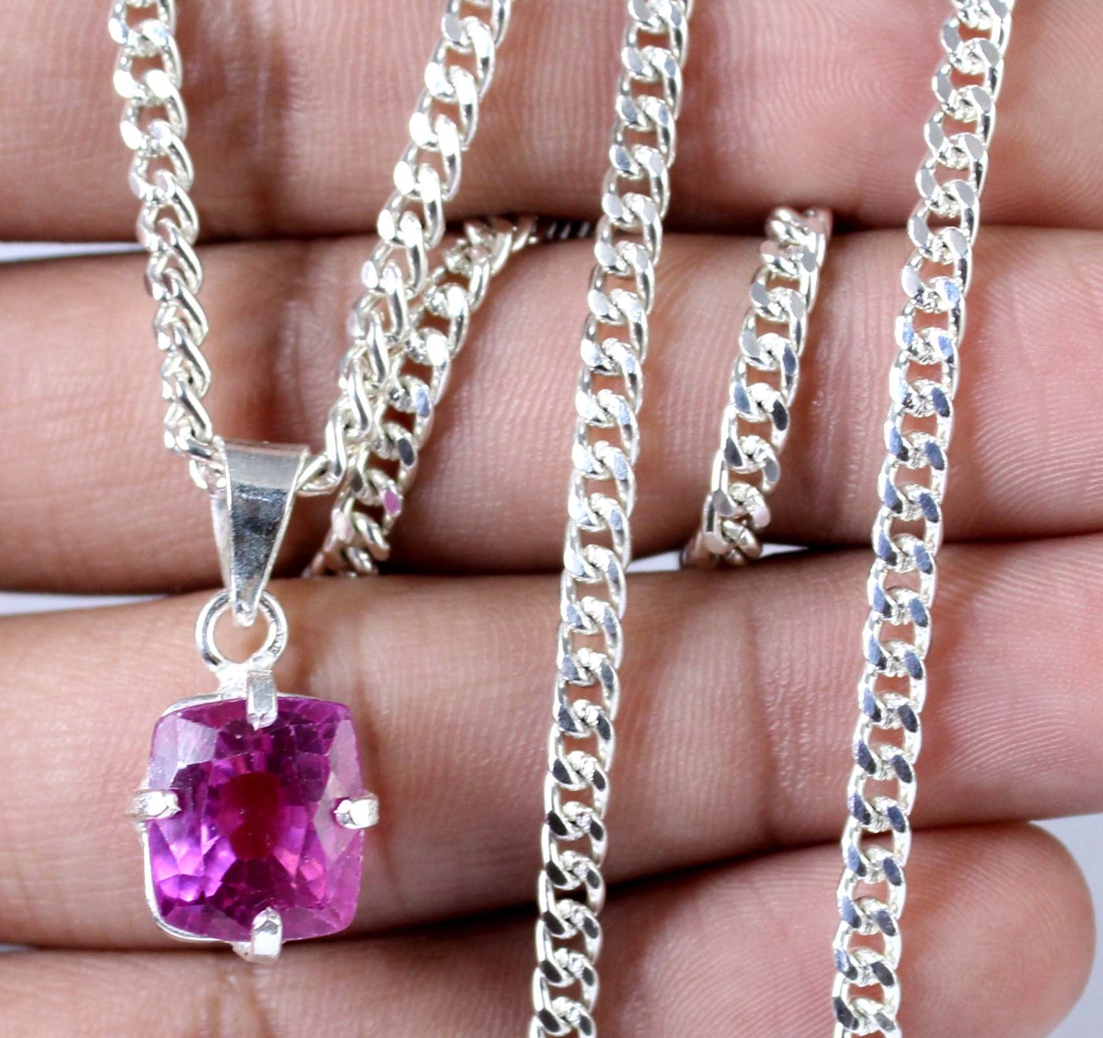 13.20 Ct Natural Cushion Cut Pink Morganite Gemstone Certified Pendant See Video