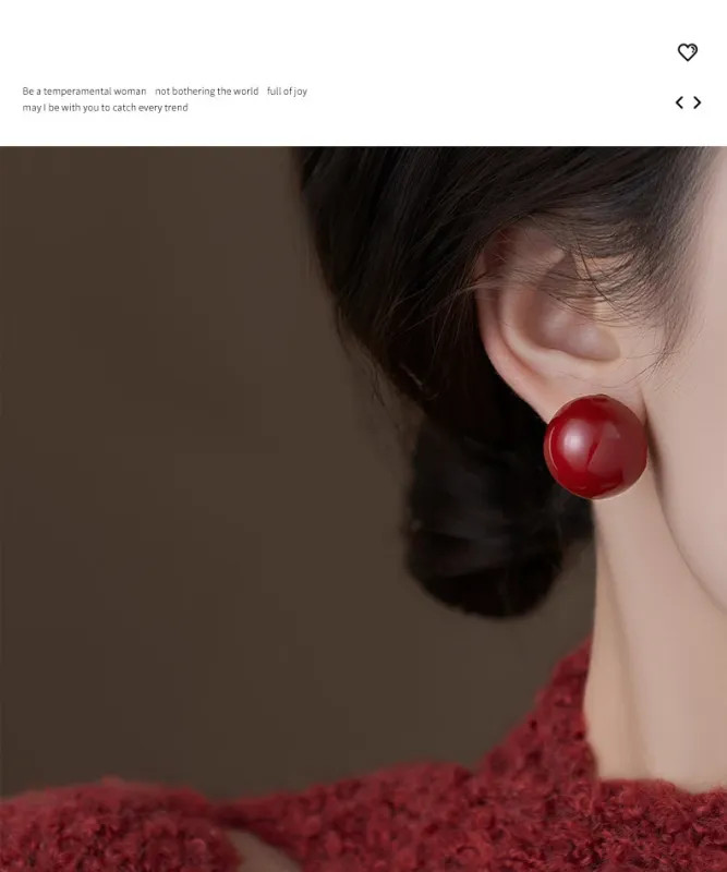 Women’s Minimalist Gap Imitation Pearl Stud Earrings Fashion Commuter Jewelry