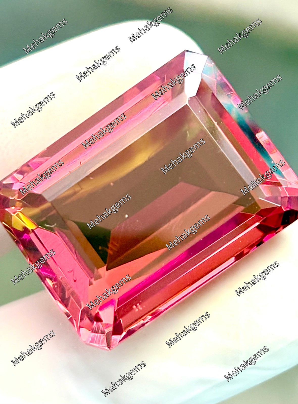 75 Carat Zultanite Gemstone, Emerald Cut Color Changing Diaspore, Statement
