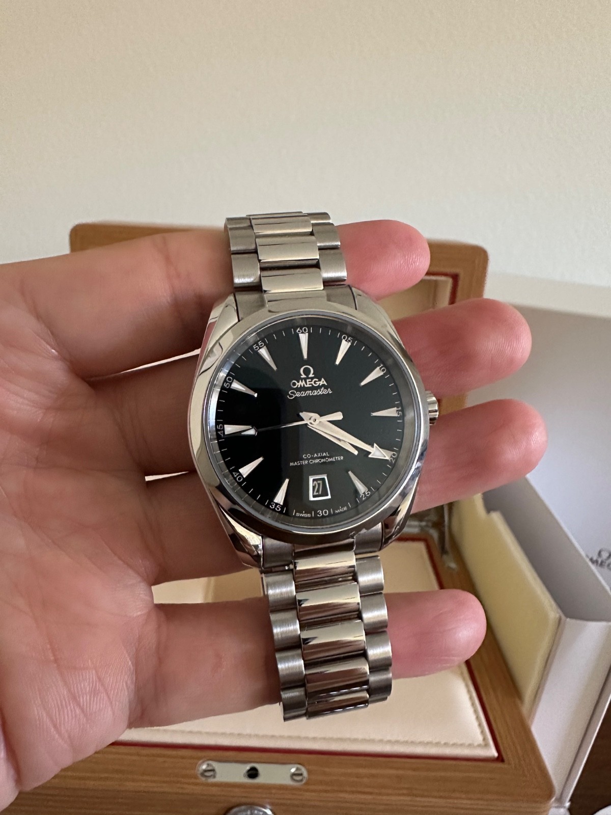 Omega Seamaster Aqua Terra Black Lacquer 38mm Complete Set plus bond nato