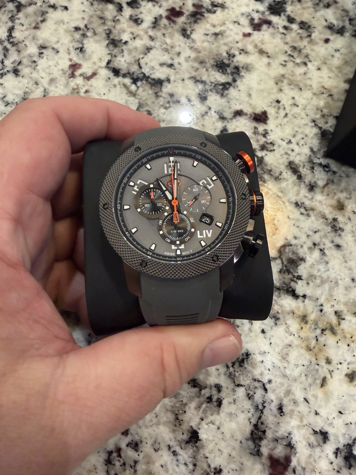 LIV GX1 Cool Gray – Full Kit – Sapphire Crystal – Swiss Chronograph – Excellent