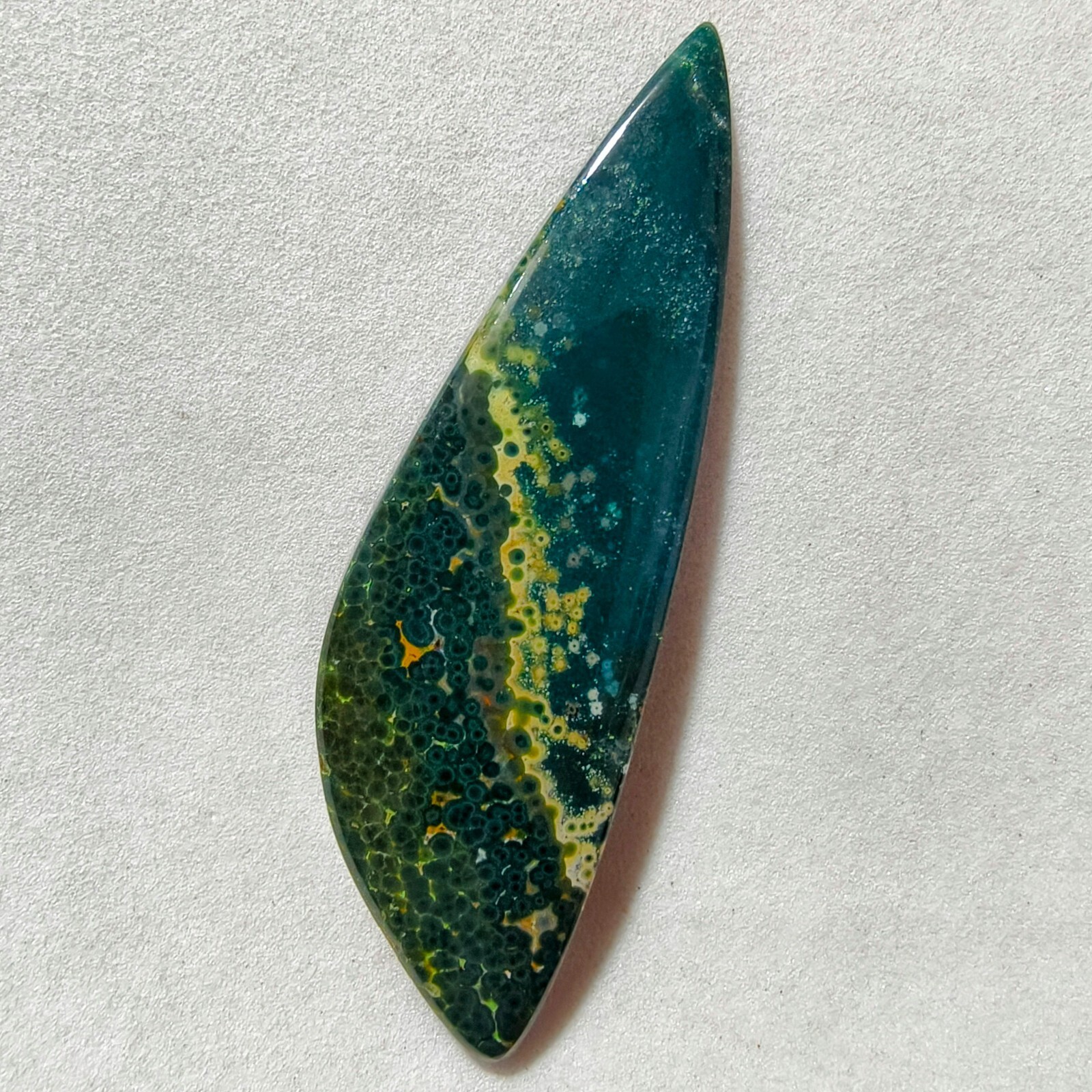 44 Cts Natural Ocean Jasper Cabochon Gemstone For Jewelry 60.8×18.7×5.4 MM
