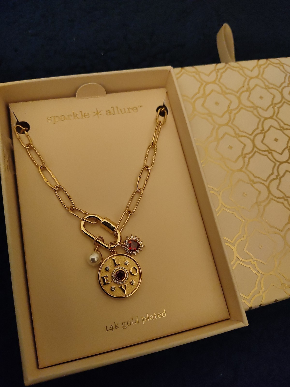 Sparkle And Allure Charm Necklace In Box