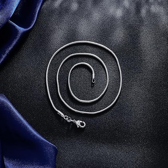 925 Sterling Silver Stamp Shiny Snake Chain Necklace UK Stock Same Day Dispatch