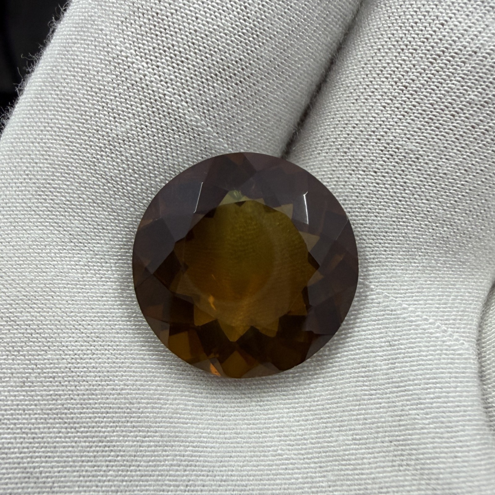 Round Cut Honey Quartz Semi-Precious Loose Certified Gemstone