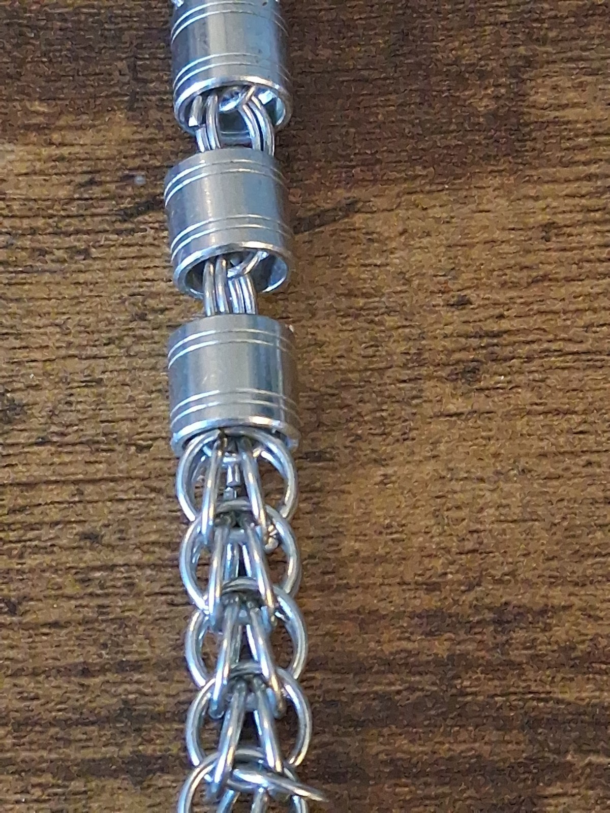 !!! Heavy Metal Necklace Solid Design Unique & Cool Silver Color 173 Grams !!!!