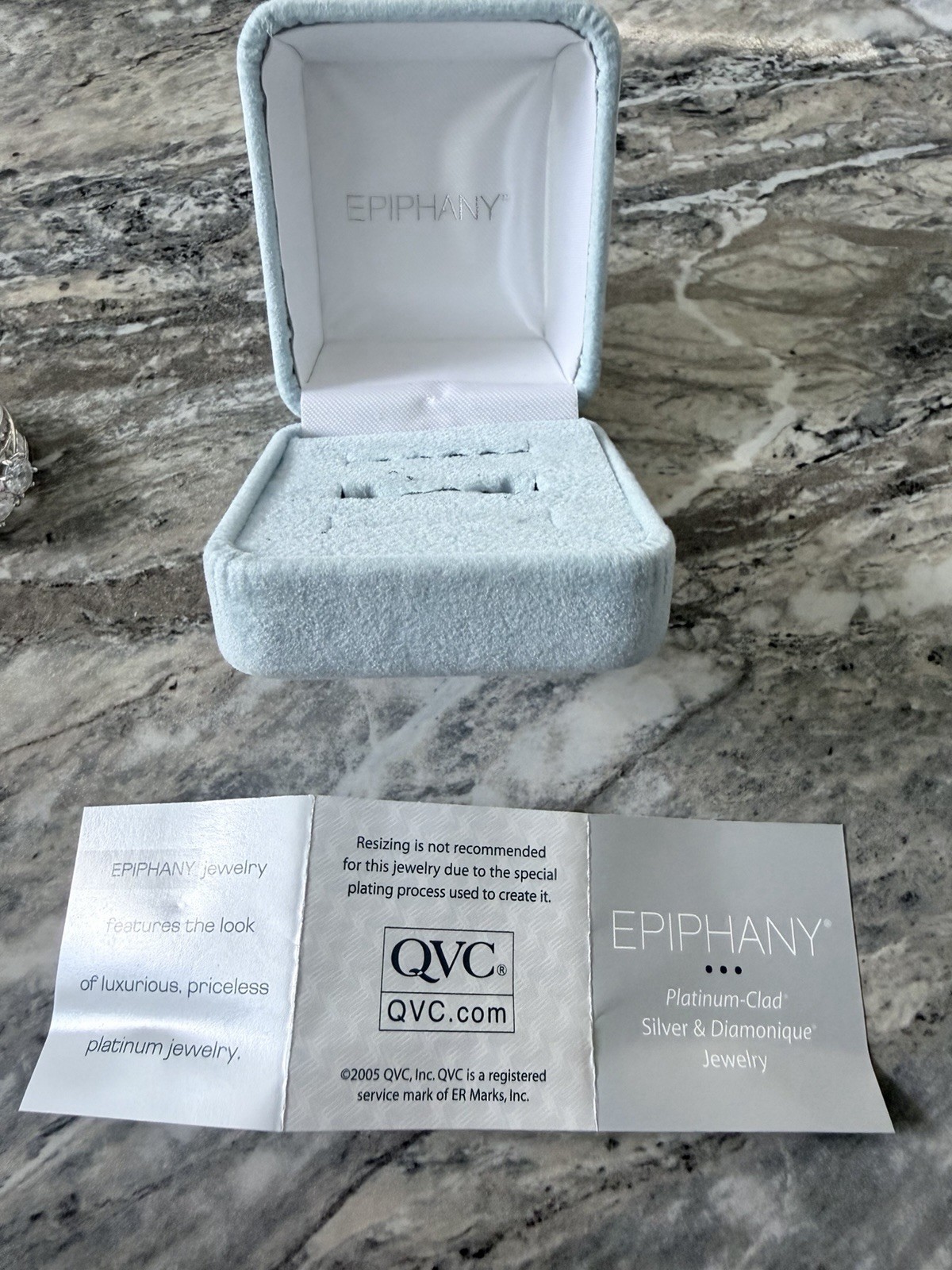 Epiphany Platinum Clad Diamonique Ring ~ Size 6 Gorgeous
