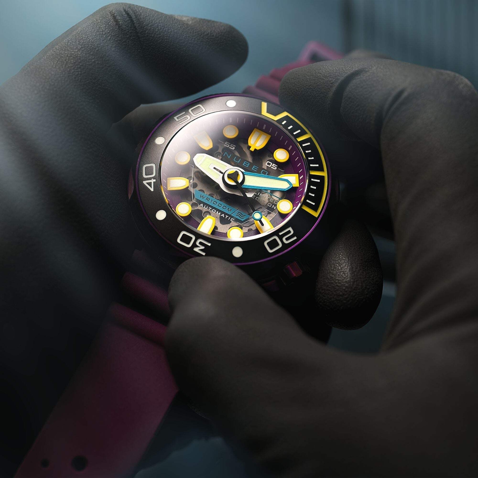 Ventana Skeleton Automatic Limited Edition Purple / Purple | Purple Dial Wristwa
