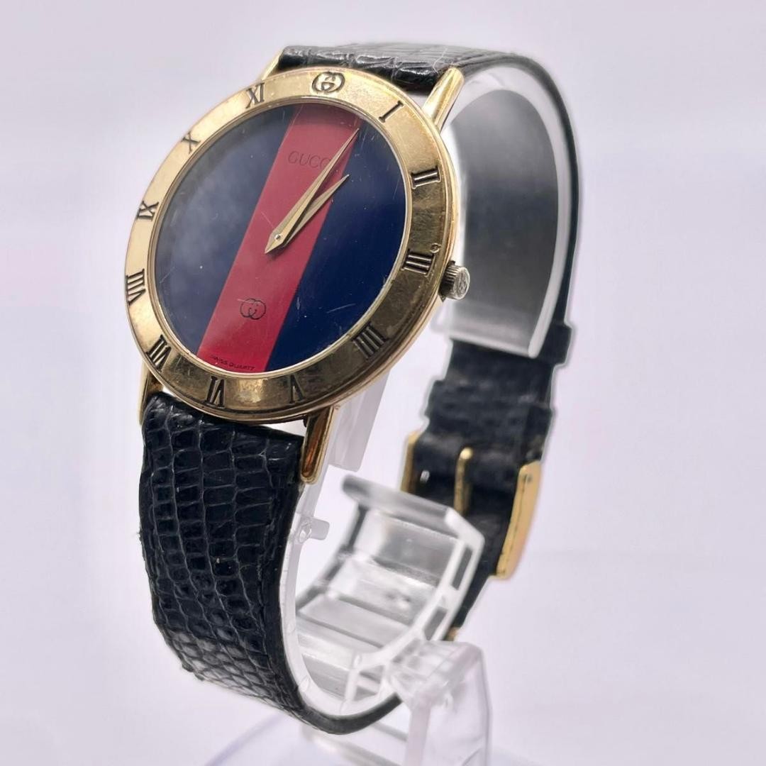 New battery replaced/working GUCCI watch 3000 Sherry Line Round