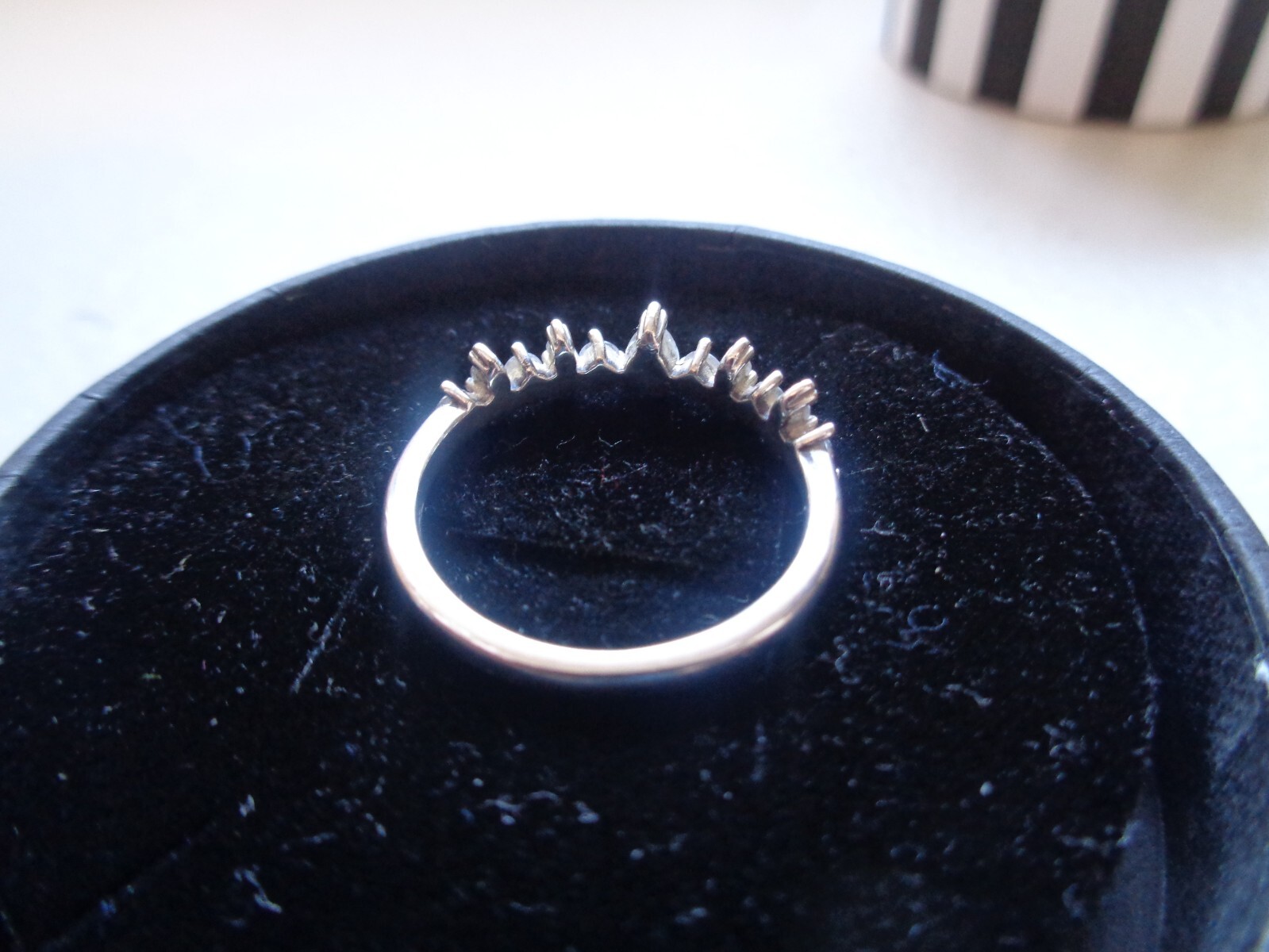 THOMAS SABO Silver Ring and 15x cz Stone Ring Size O Weight 2.3grams Used