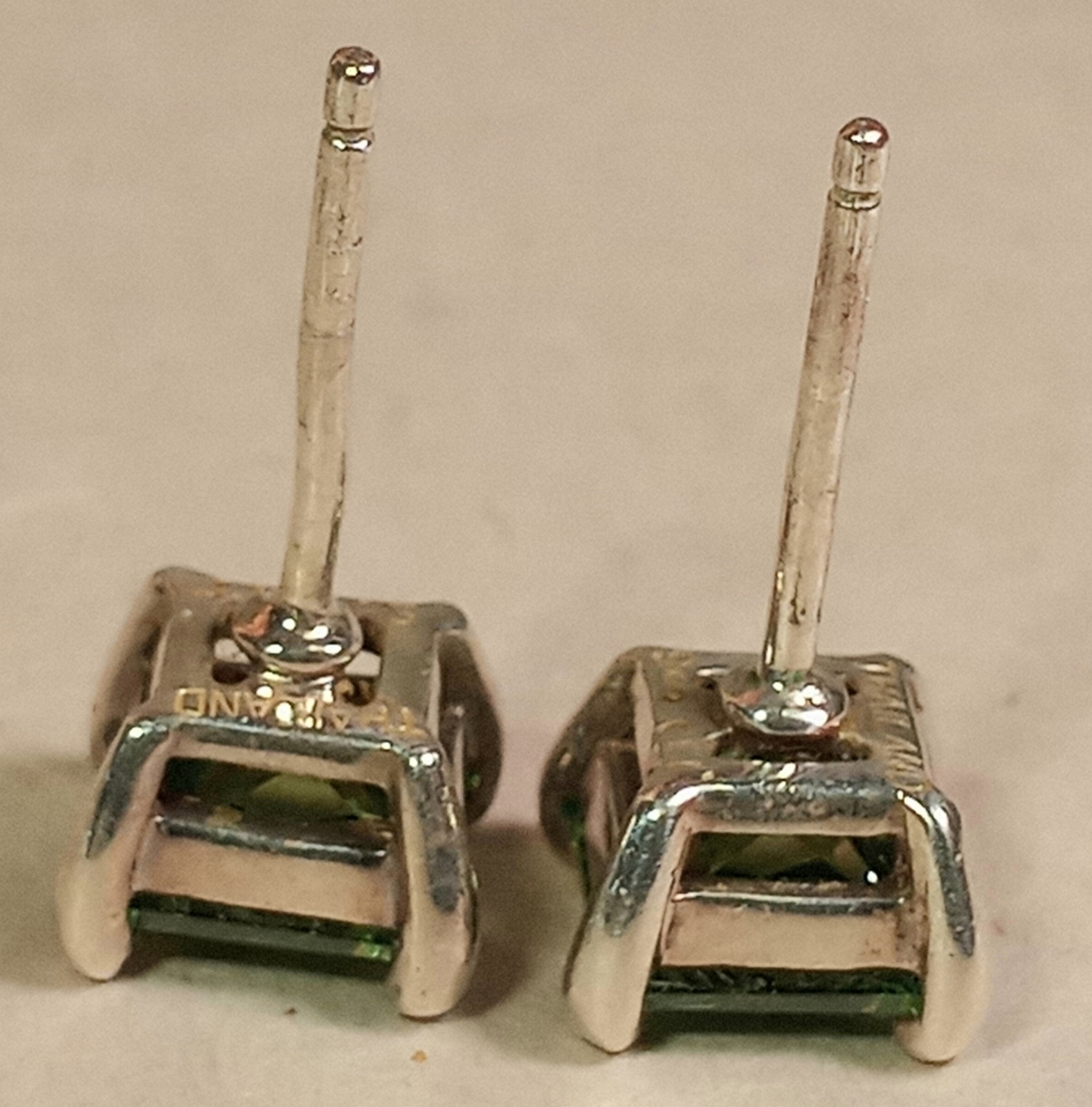 Vtg Sterling Silver Blue Topaz Earrings Signed JJJ 925 Thailand
