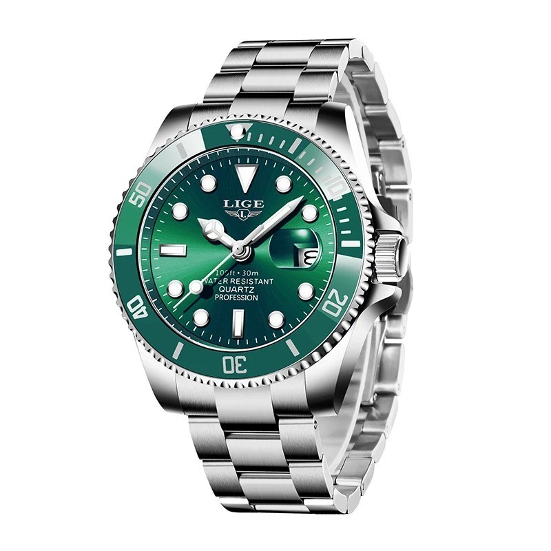 LIGE Luxury Watch, Wristwatche Casual Business Waterproof Watches for Mens, Date