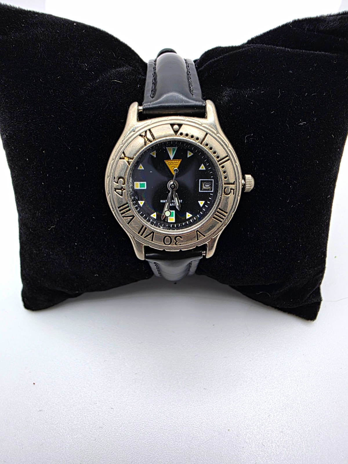 Vintage 1990s Guess Nautical Flag Diver Style Quartz Watch Date New Band