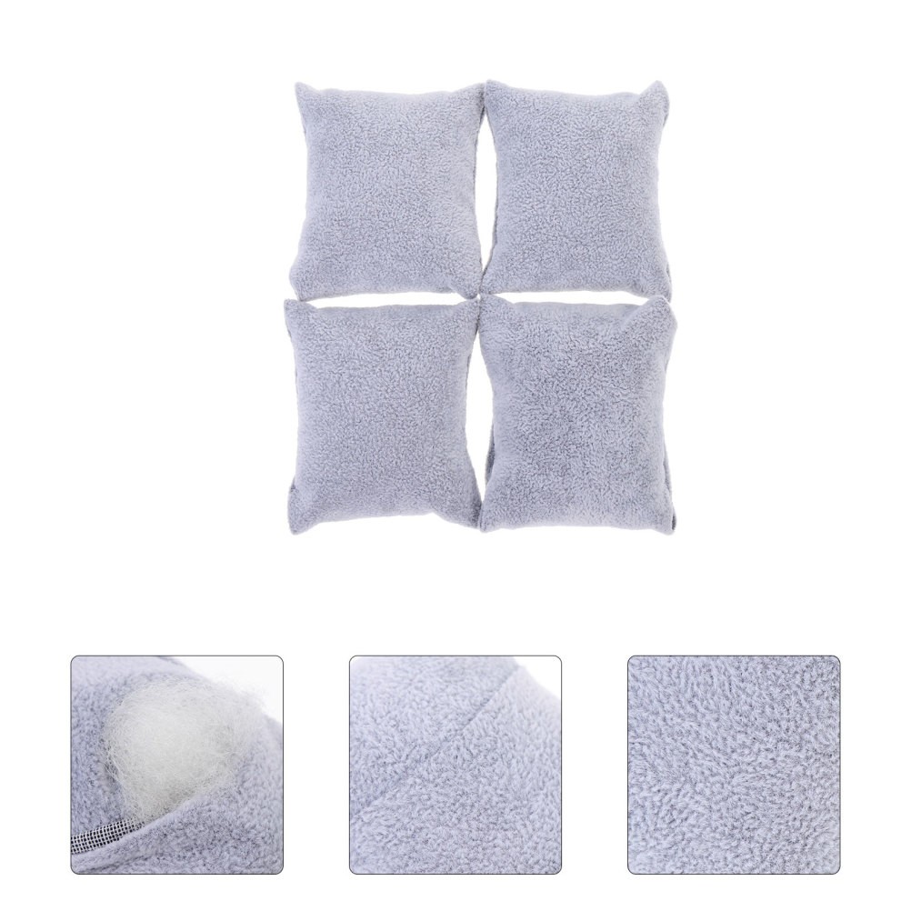 4Pcs Multipurpose Soft Velvet Watch Pillows Lint Resistant Cushion
