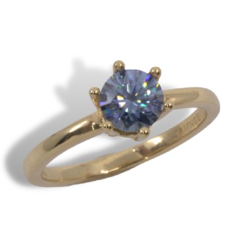 (4mm – 6.5mm) Round 6-Prong Sterling .925 Ring Setting (Ring Size 5,6,7, 8 )