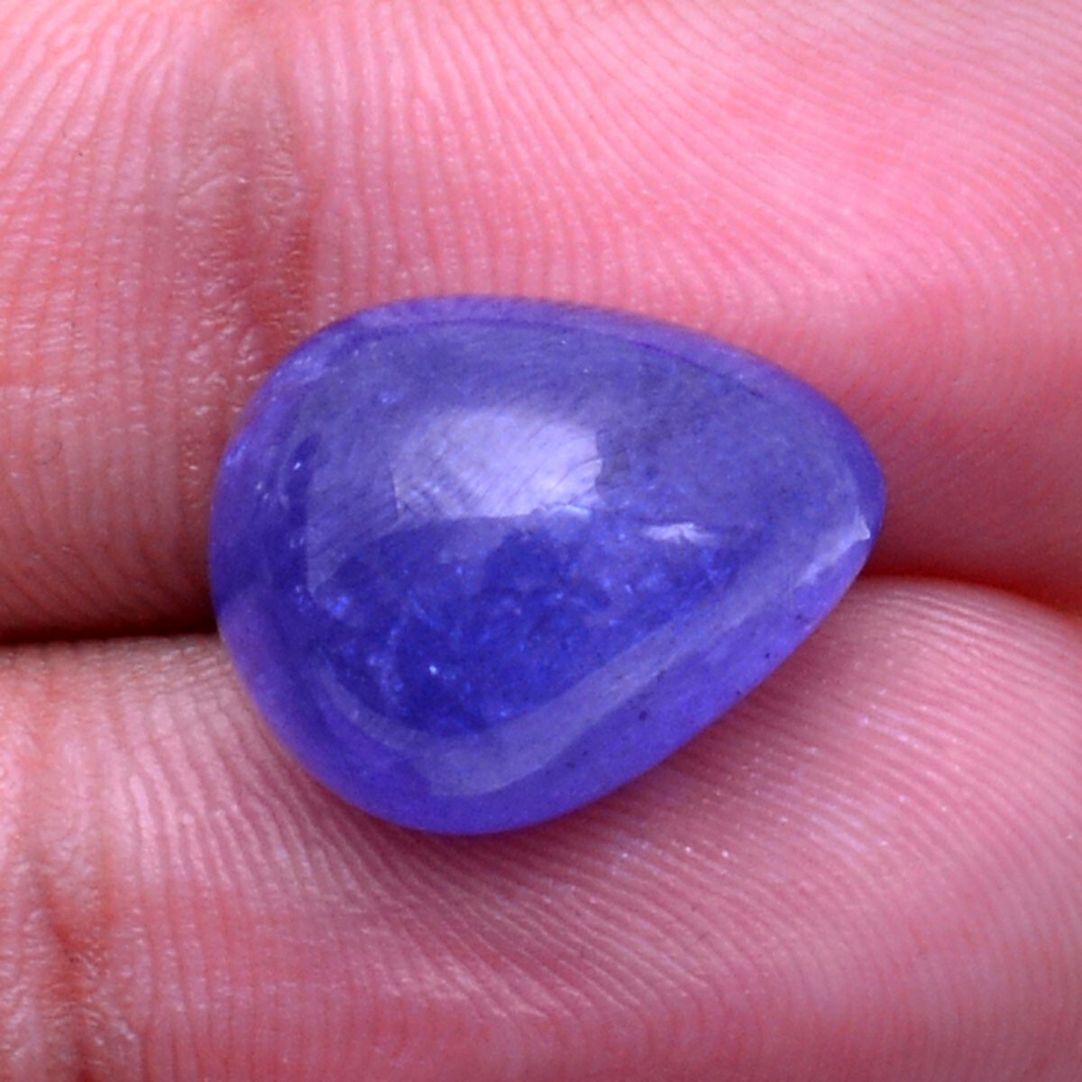 13.90 Cts Certified Natural Tanzanite Untreated Pear Cabochon 15mm*12mm Gemstone