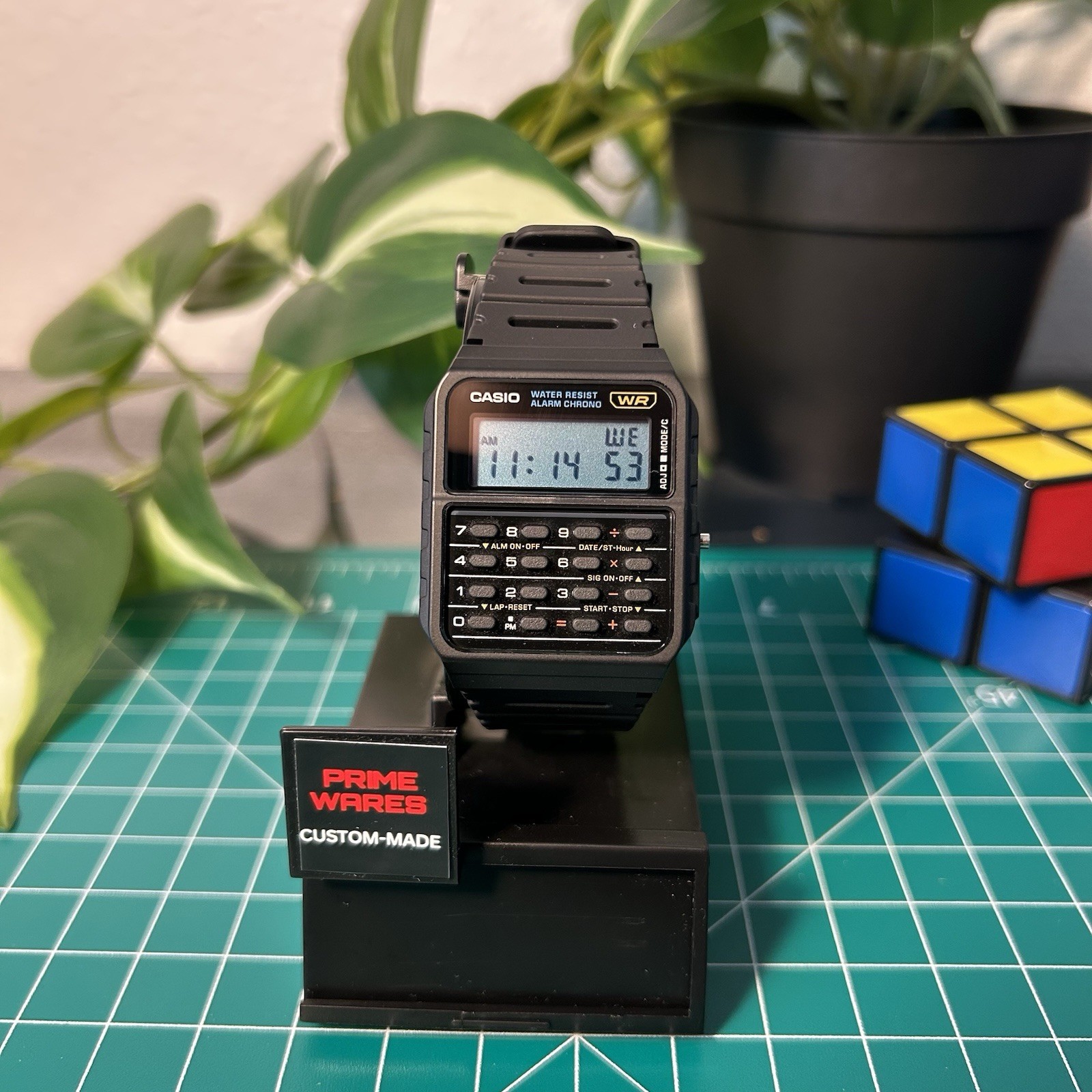 Custom Casio CA53W1 Calculator Watch – Light Blue Filter Mod