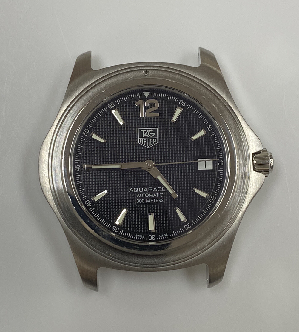 Original NOS Tag Heuer Aquaracer 300mm Ref. WAF2112 WAF2110-0 Black Dial Watch