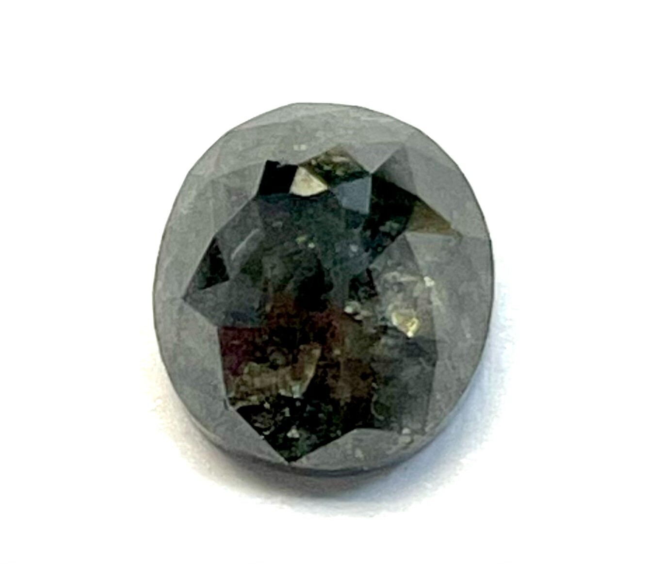 3.03 CARATS Oval Rose CUT SALT & PEPPER POLISHED DIAMOND
