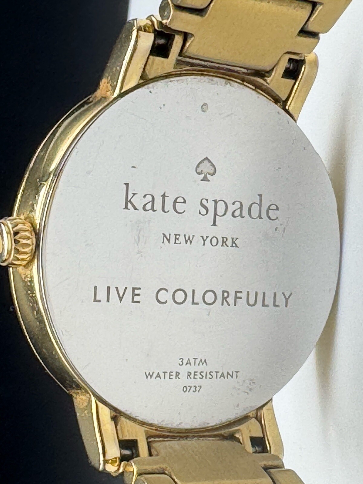 Kate Spade New York Metro Dot Womens Gold Stainless Analog Quartz Watch 0737