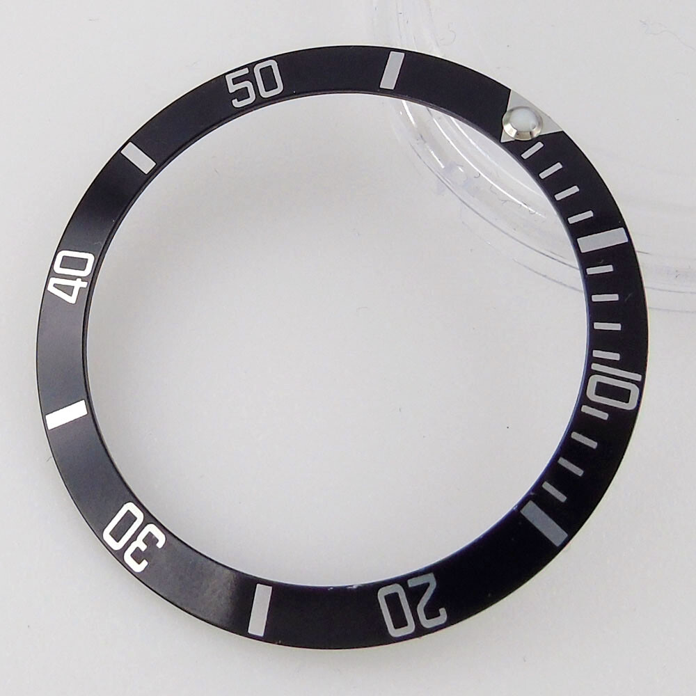 38mm Black Aluminum Alloy Bezel Insert For 40mm Parnis Bliger SUB Mens Watch