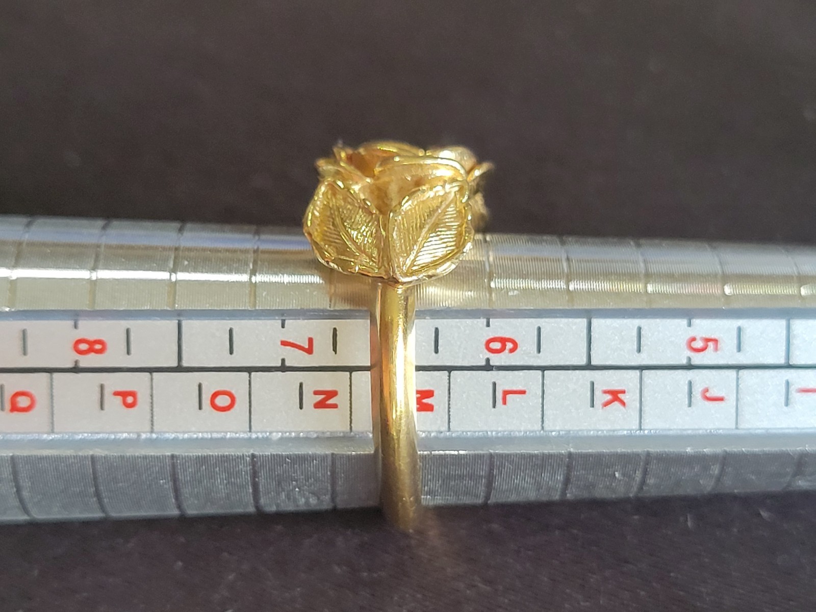 Vintage Avon Burnished Rose Gold Tone Flower Statement Ring Size 6 to 6 1/2
