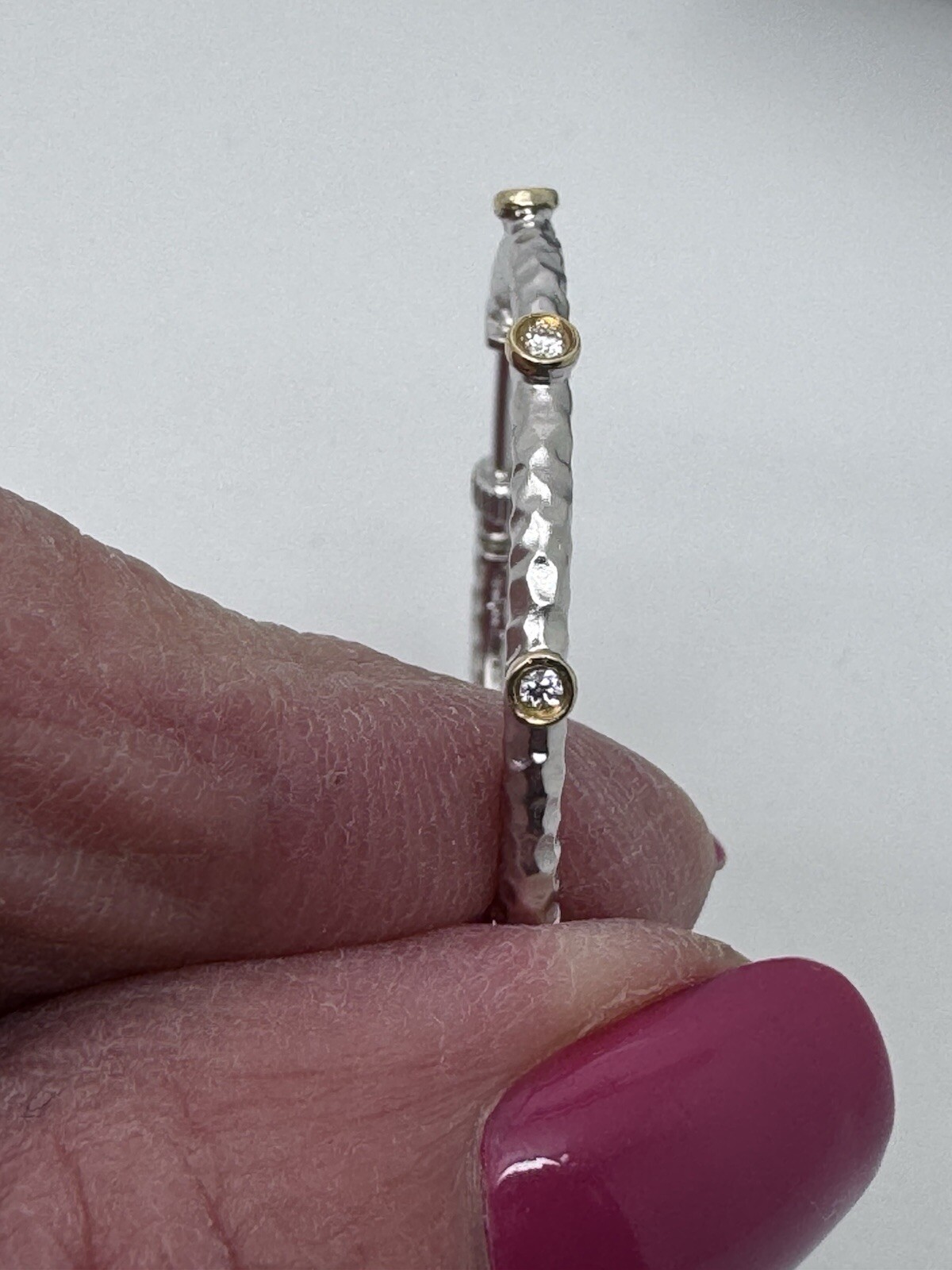Gabriel & Co – Sterling Silver and 18k Gold Ring and Earring Set