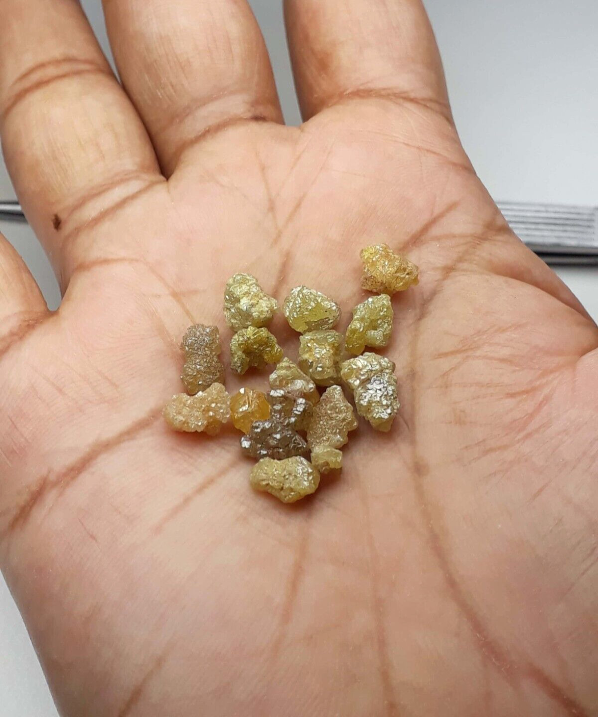 13.21 Ct, 15 Pcs Natural Orange Rough Diamonds,Uncut Diamond Lot,Raw Rough Stone