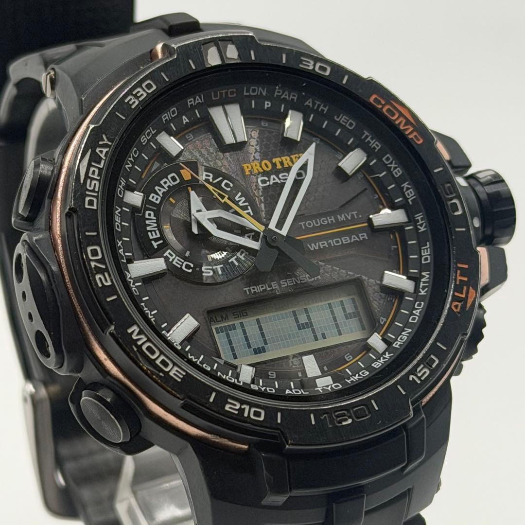 Operational CASIO Pro Trek PRW 6000Y Triple Sensor Solar