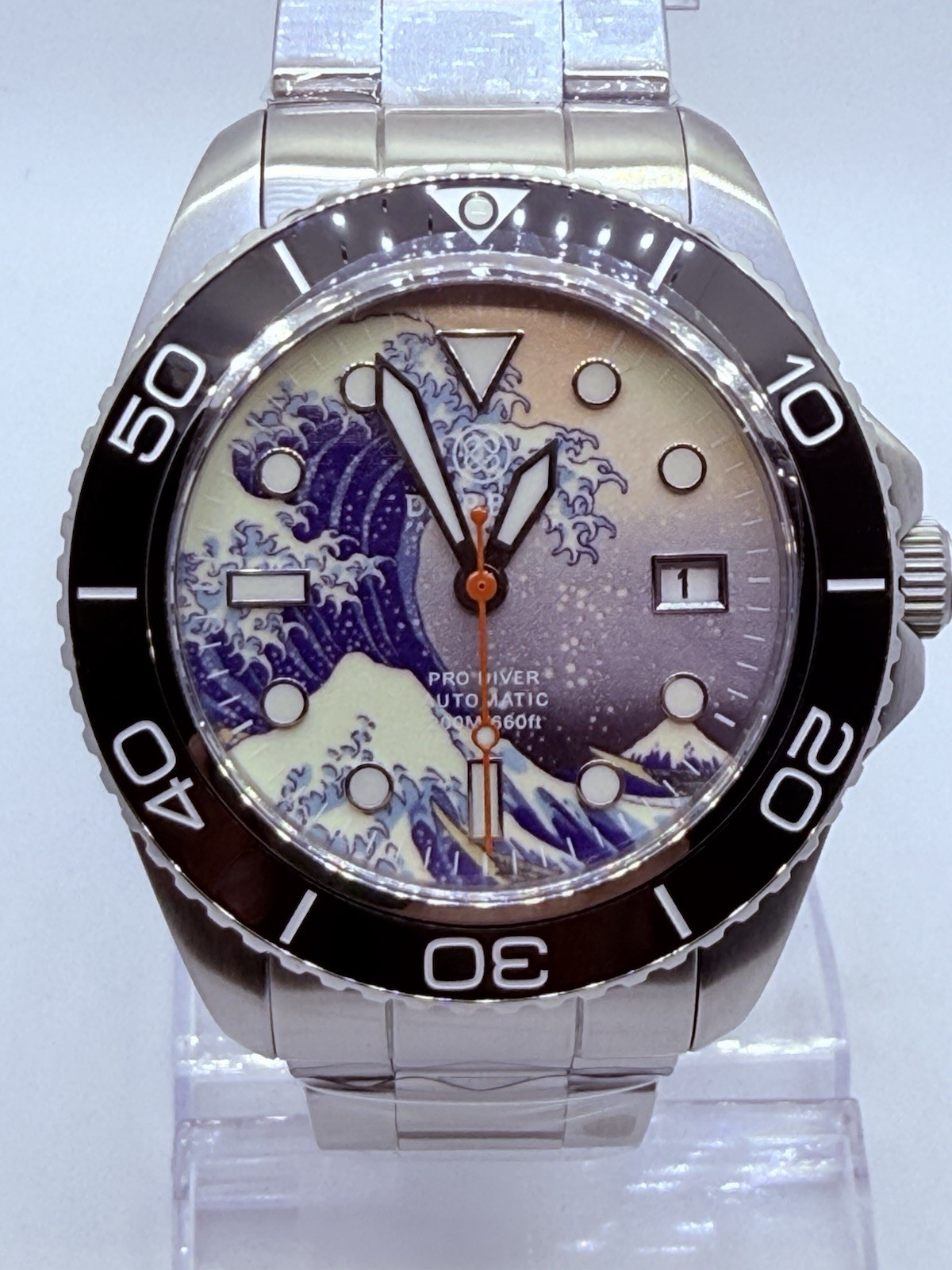 Deep Blue PRO DIVER 200 42.5MM AUTO DIVE WATCH-KANAGAWA WAVE LUME DIAL-NEW‼️