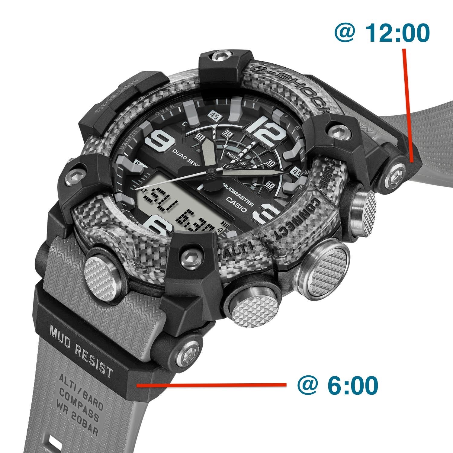 Casio G-Shock Mudmaster GG-B100 GGB100 black resin watch cover / end pieces X 2