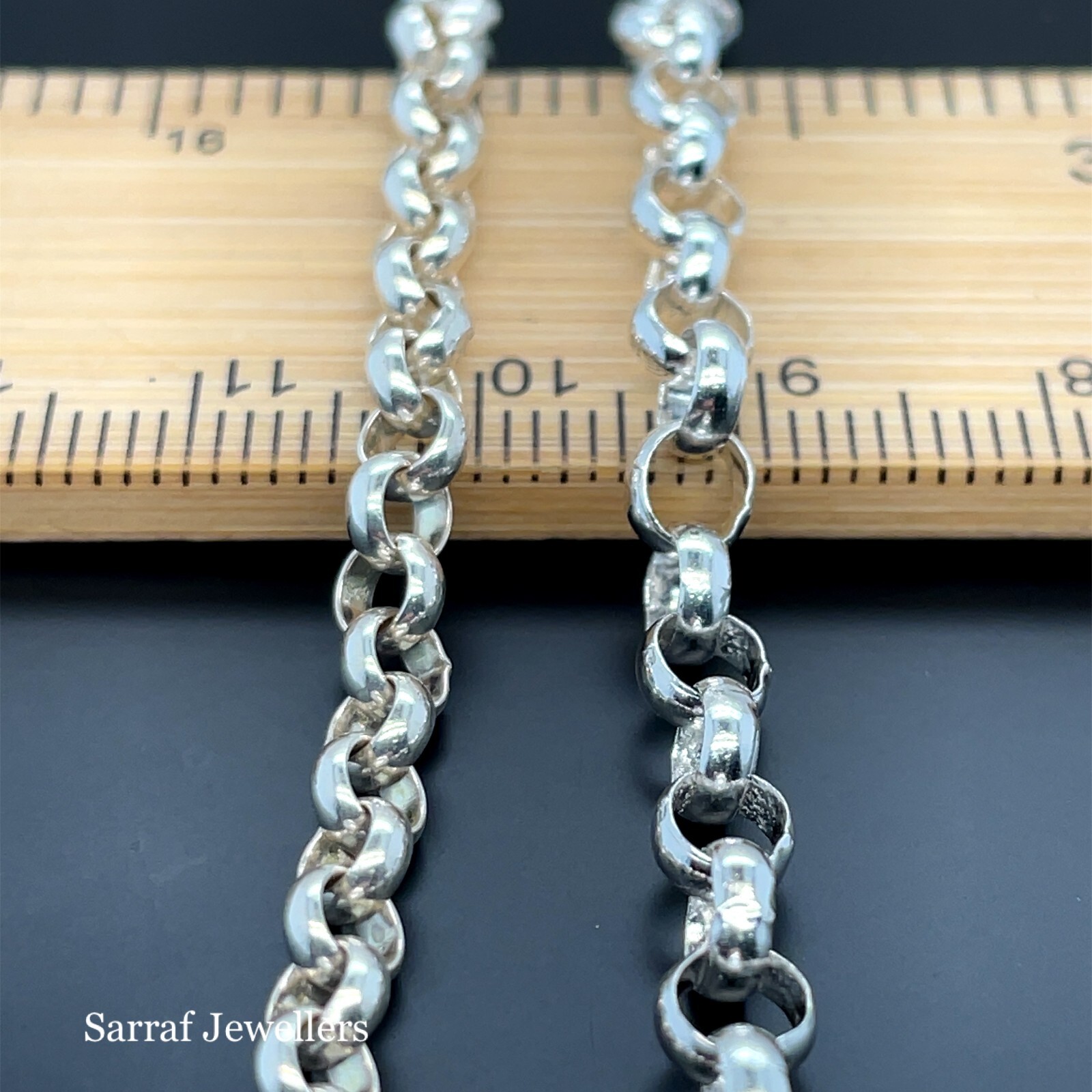 925 Sterling Silver Solid 4.5mm Rolo Belcher Chain Necklace 18″ 20″ 22″ 24″ 26″