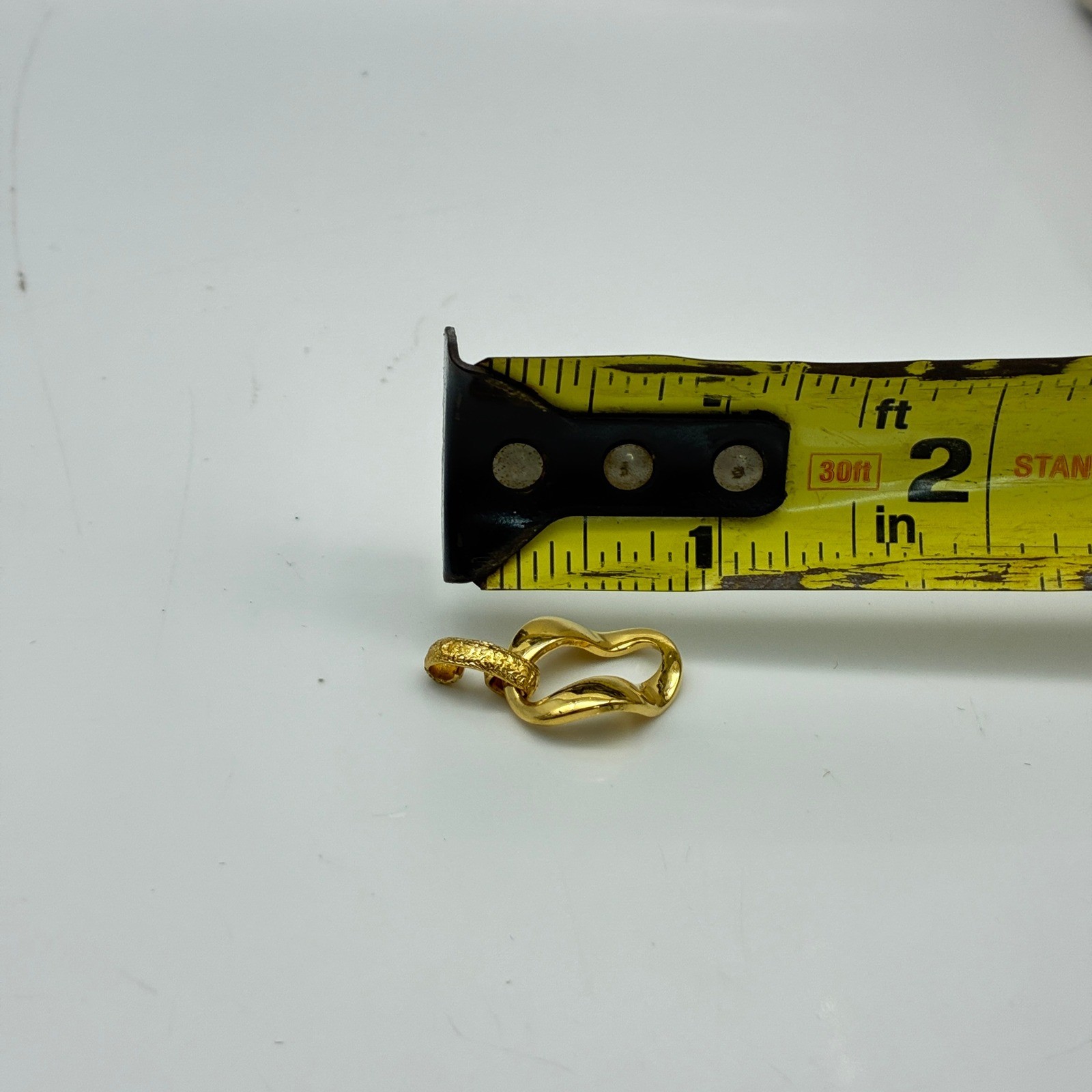 Vintage Gold Tone Door Knocker Pendants Lot of 2 Oversized Oval Jewelry Findings