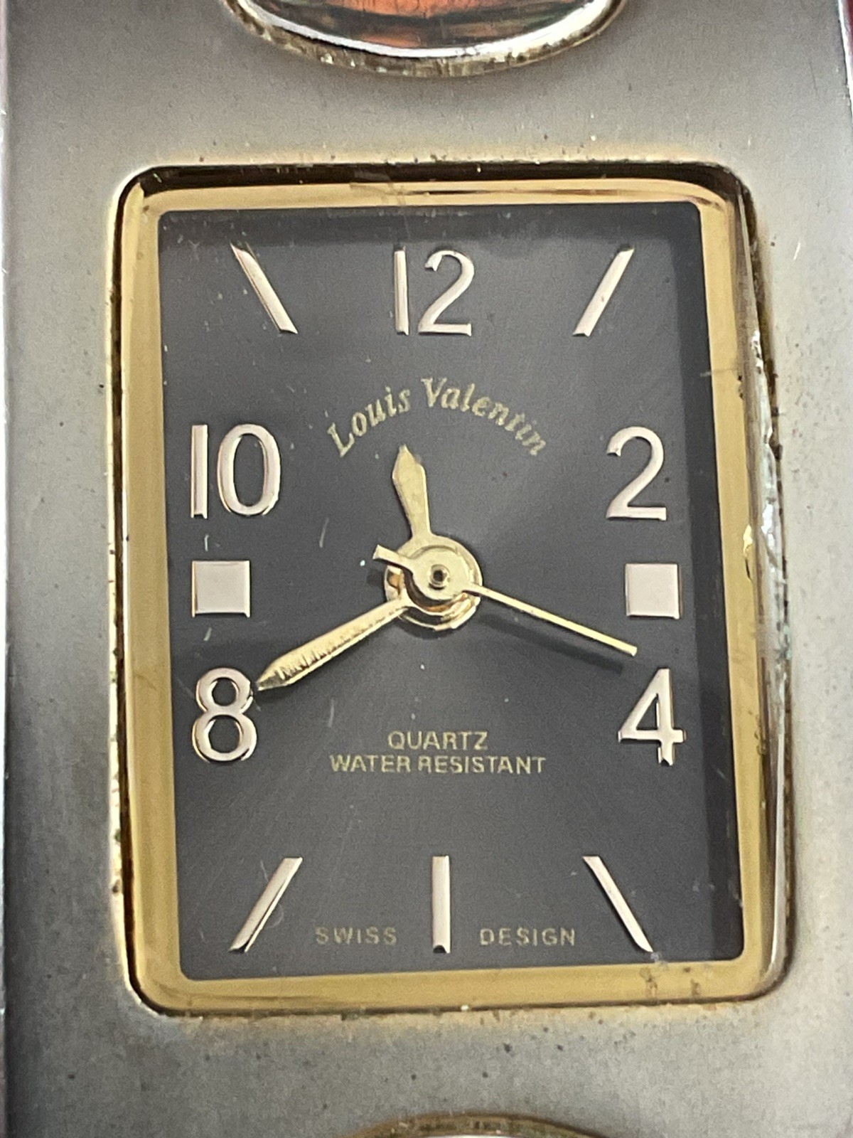 Lovely Louis Valentin Silver Toned Wristwatch Full Working Order New battery