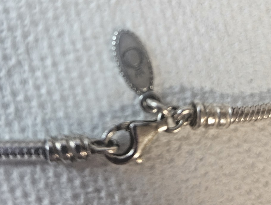 Pandora Necklace – 17 Charms – Weight 3 oz. – 18″ long – Lobster Clasp