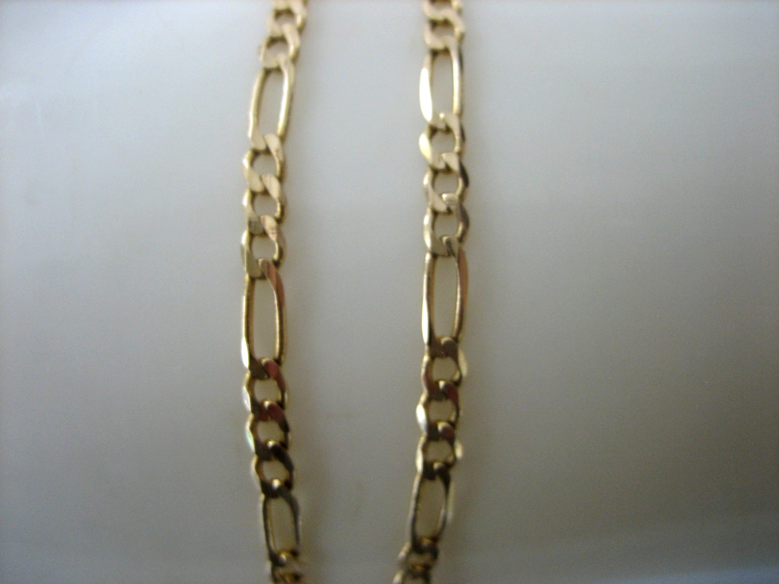 UNOAERRE FIGARO 14K YELLOW GOLD 9.5″ DELICATE CHAIN BRACELET/ANKLET