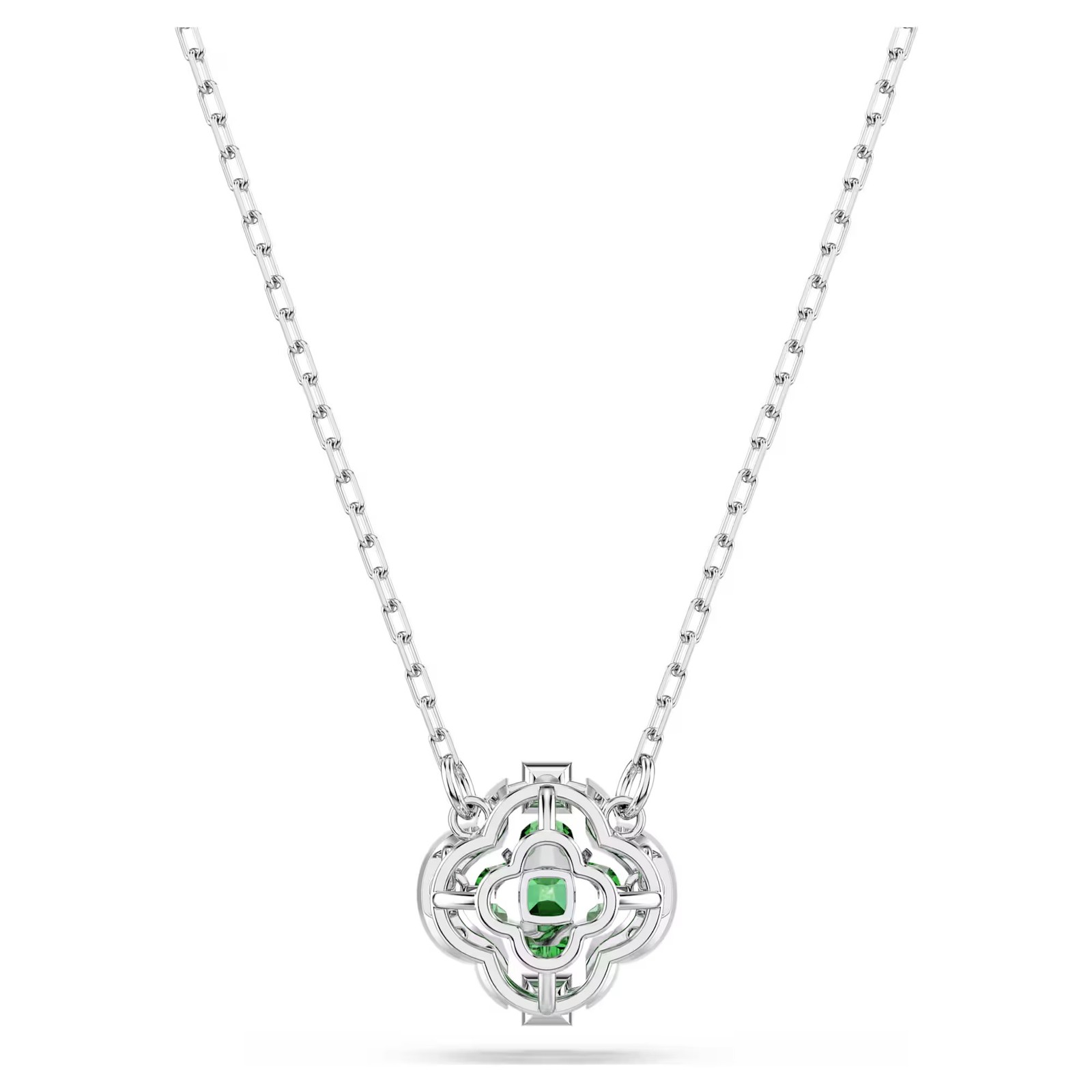 Swarovski Zirconia Una Angelic Pendant, Mixed Cuts Green, Rhodium Plated 5757785