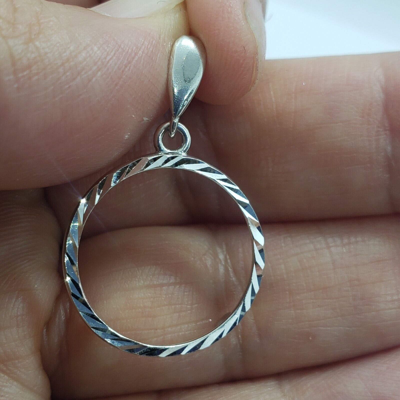 925 Sterling Silver Diamond Cut Bezel 22mm Coins Prong Back 5 Cent Nickel Coin